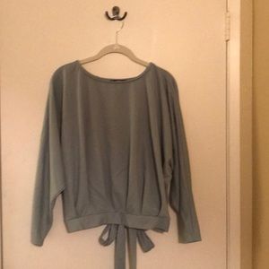 Tie back sweatshirt. NWOT